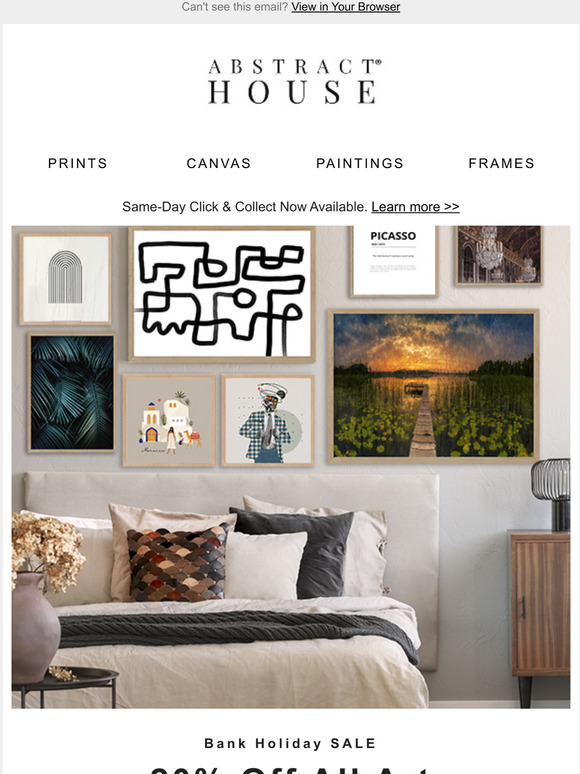 Bring Your Walls To Life With 20% Off  Ends Soon!