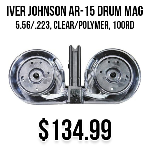 Iver Johnson 100rd drum available at Impact Guns!