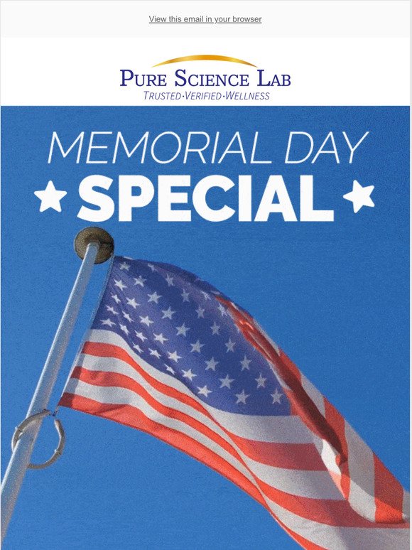 Don't Miss Out On This Amazing Memorial Day Special.