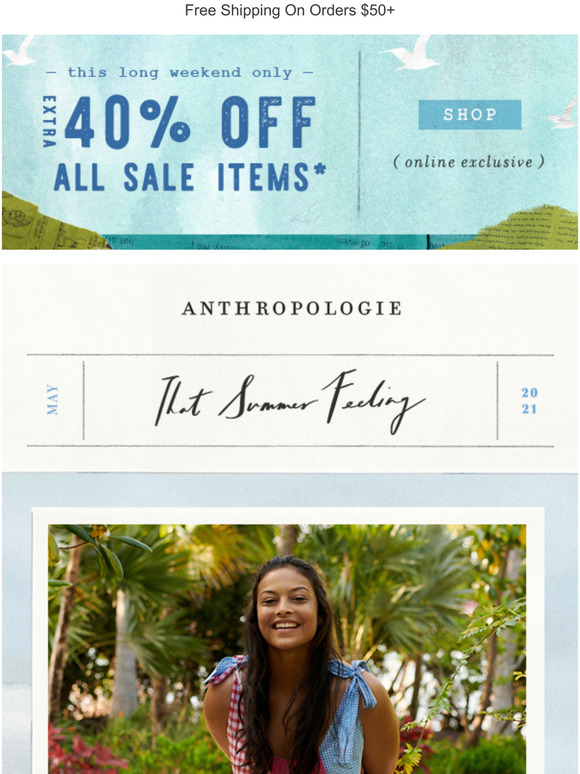 Anthropologie Email Newsletters Shop Sales, Discounts, and Coupon Codes