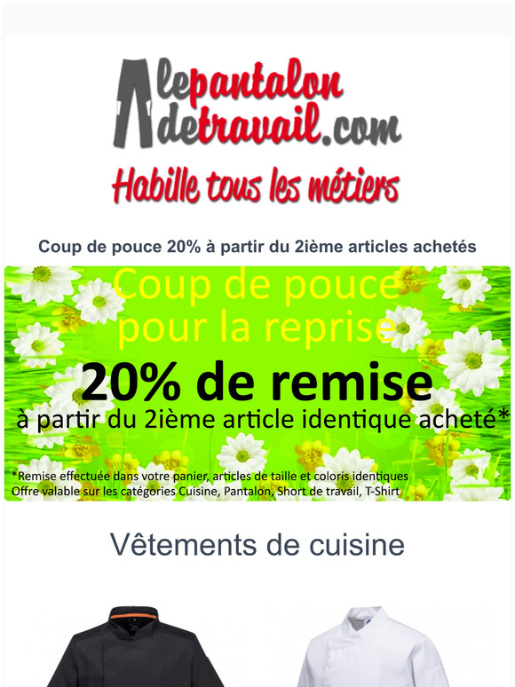 Coup de pouce 20%  partir du 2ime articles achets
