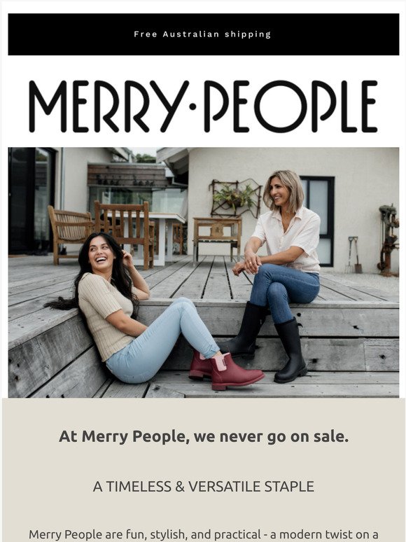 At Merry People, We Never Go On Sale