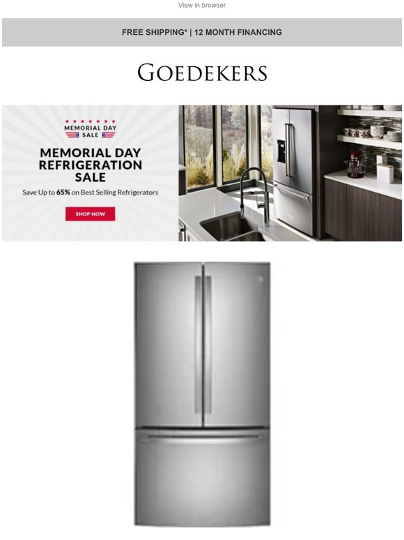 Memorial Day Refrigerator Sale!  Save Up to 65%!