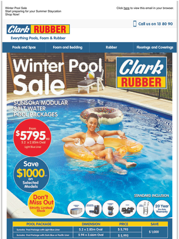 clark rubber pool toys