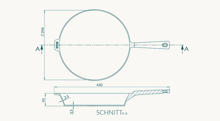 STUR Skillet: The German Cast-Iron Skillet - Made to Last by STUR