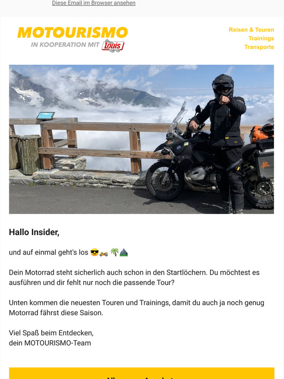 Endlich wiederUrlaub mit der Hand am Gas...