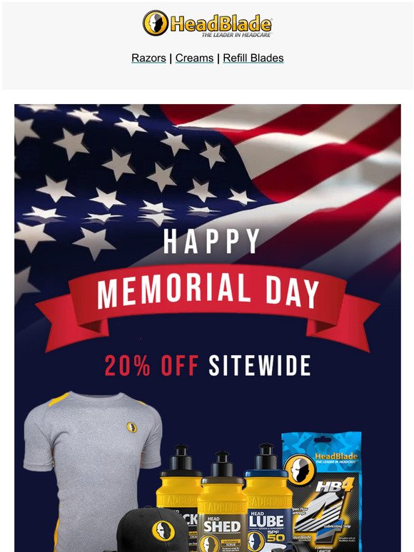 Celebrate Memorial Weekend with 20% OFF!