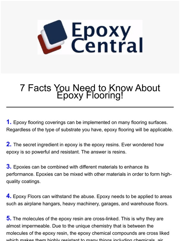 7 Important Fact About Epoxy You Need To Know