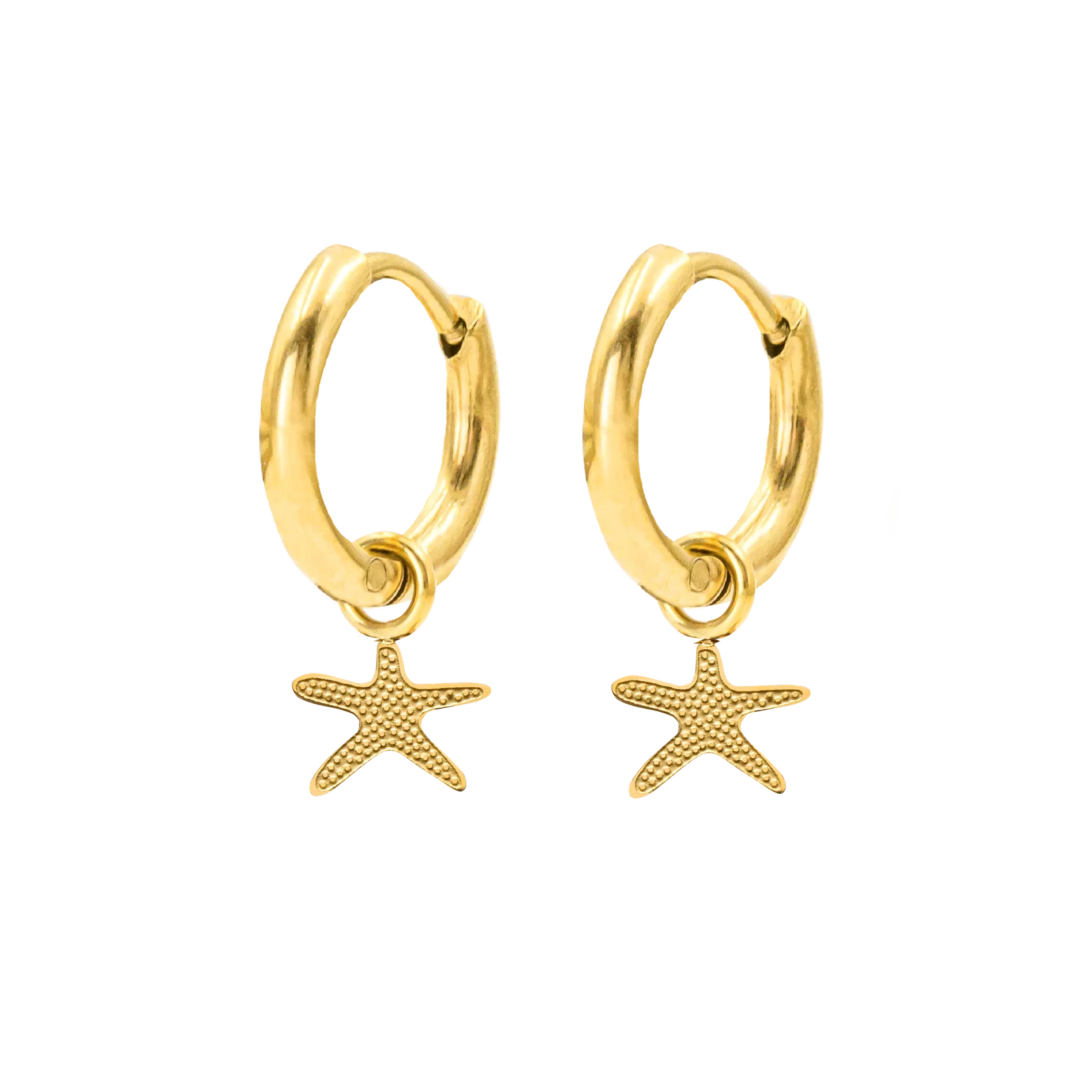 Image of Seastar Hoop Set Gold