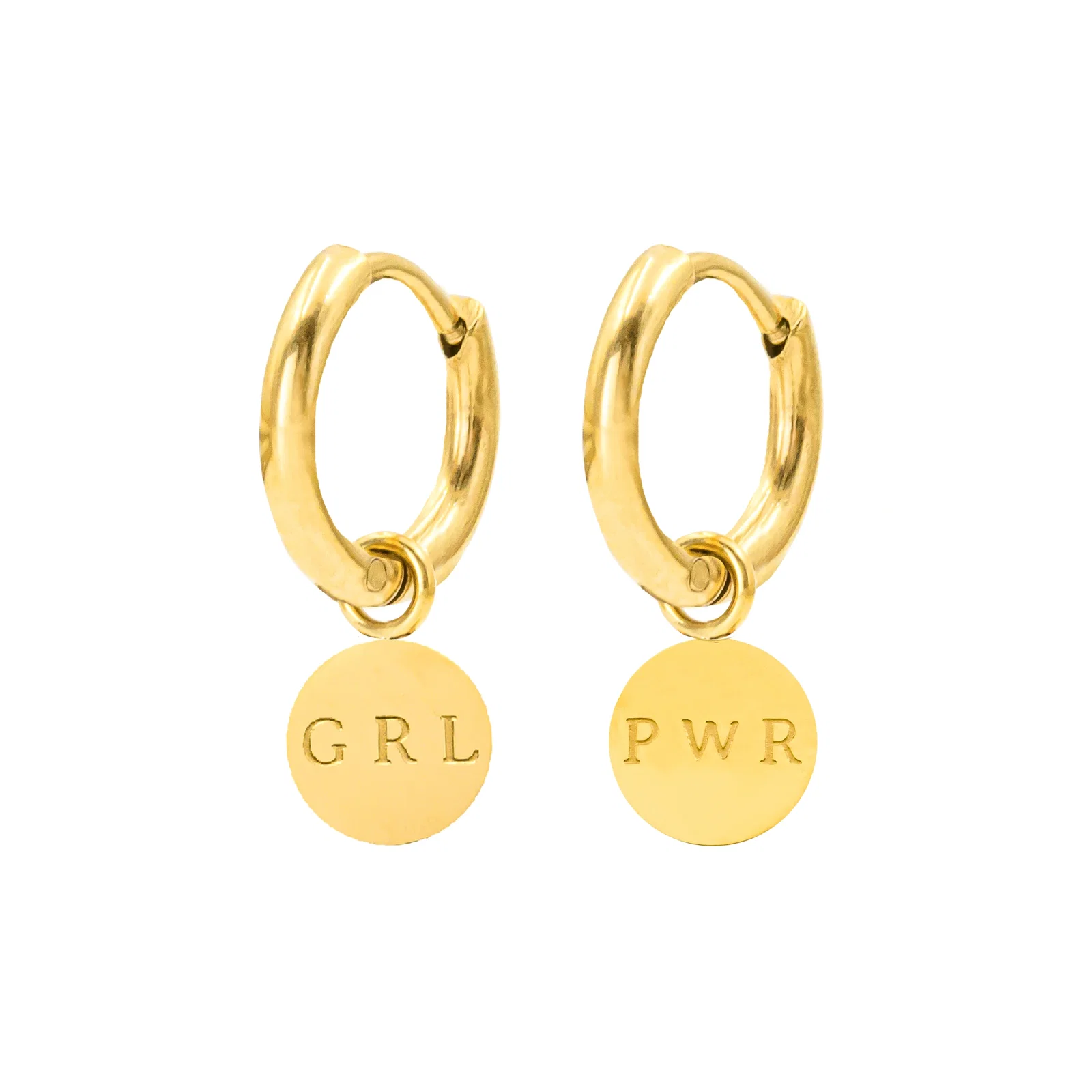 Image of GRL PWR Hoop Set Gold