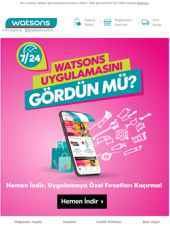 Watsons Mobil Uygulamasn ndirdin mi?