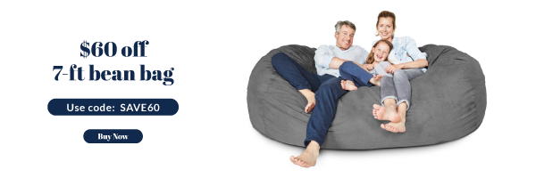 $60 off 7ft bean bag use code: SAVE60 Buy now