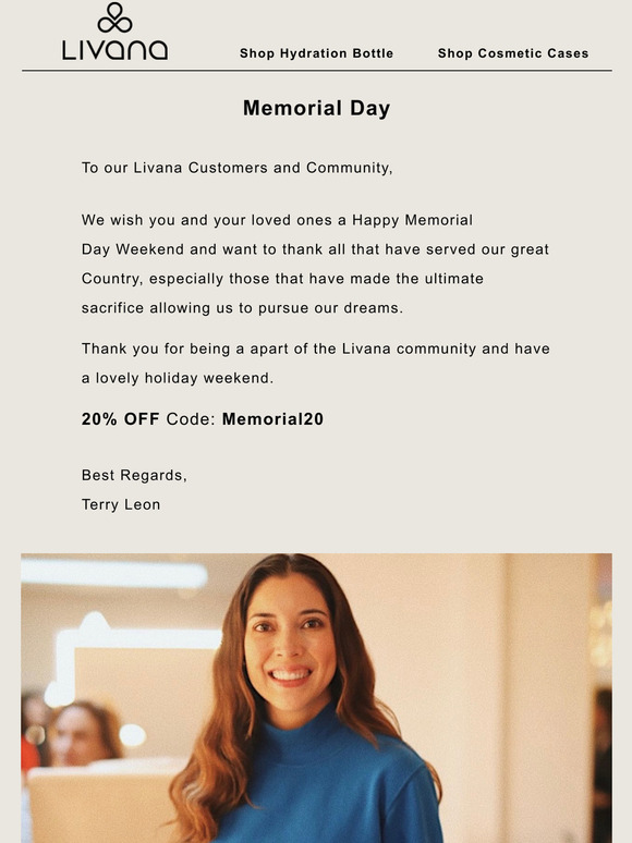 Happy Memorial Day from Livana