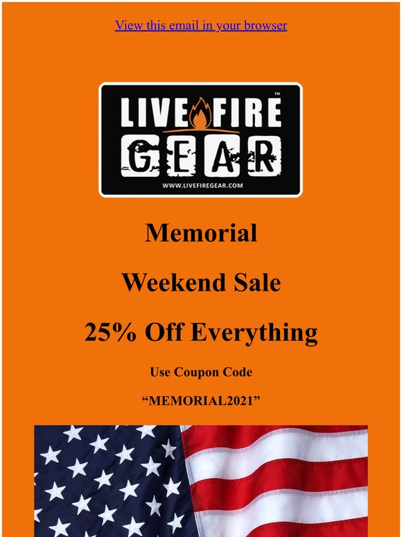 Memorial Weekend Sale / 25% Off Everything