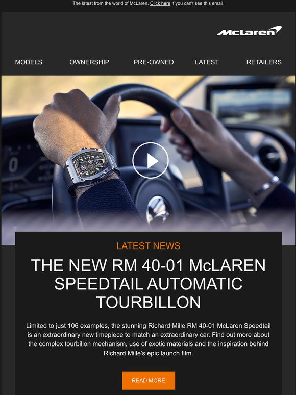 Speed Tale McLaren: McLaren Speedtail x Richard Mille | Milled