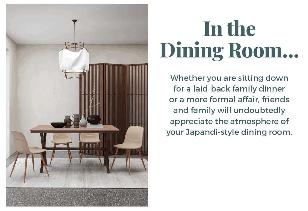 Japandi in the dining room