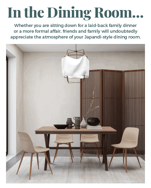 Japandi in the dining room