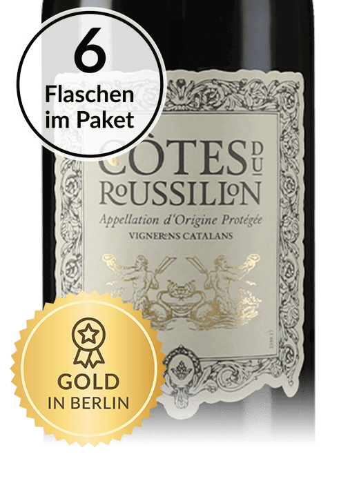 Rotes Preis-Genuss-Wunder: Les Vignerons Catalans 6 Flaschen Côtes du Roussillon Liter 2019