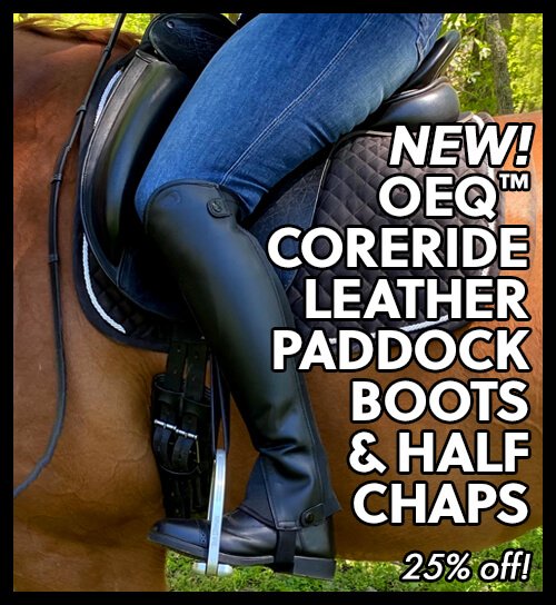 New! OEQ™ CoreRide Leather Paddocks & Half Chaps