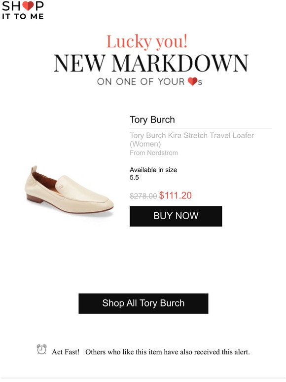 Shop It To Me: Your Tory Burch Kira Stretch Travel Loafer (Women) had a  price drop. | Milled