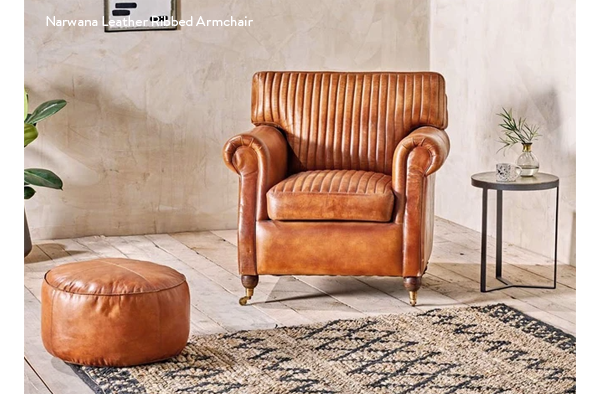 Narwana Ribbed Leather Lounger