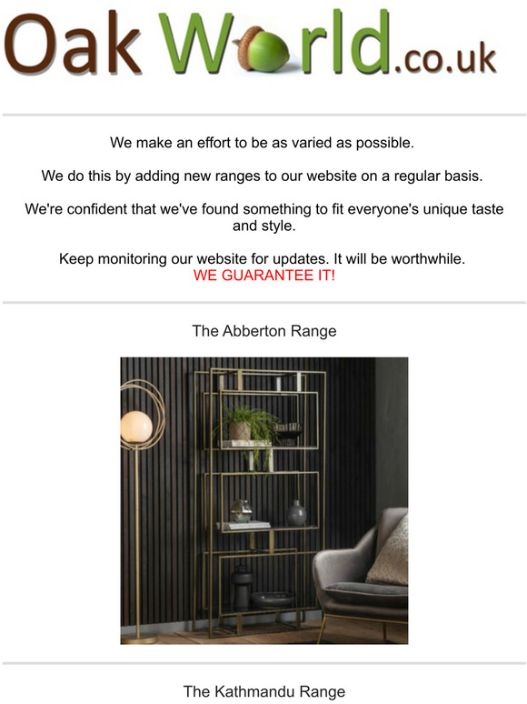 Almost every day, NEW RANGES are added for you!