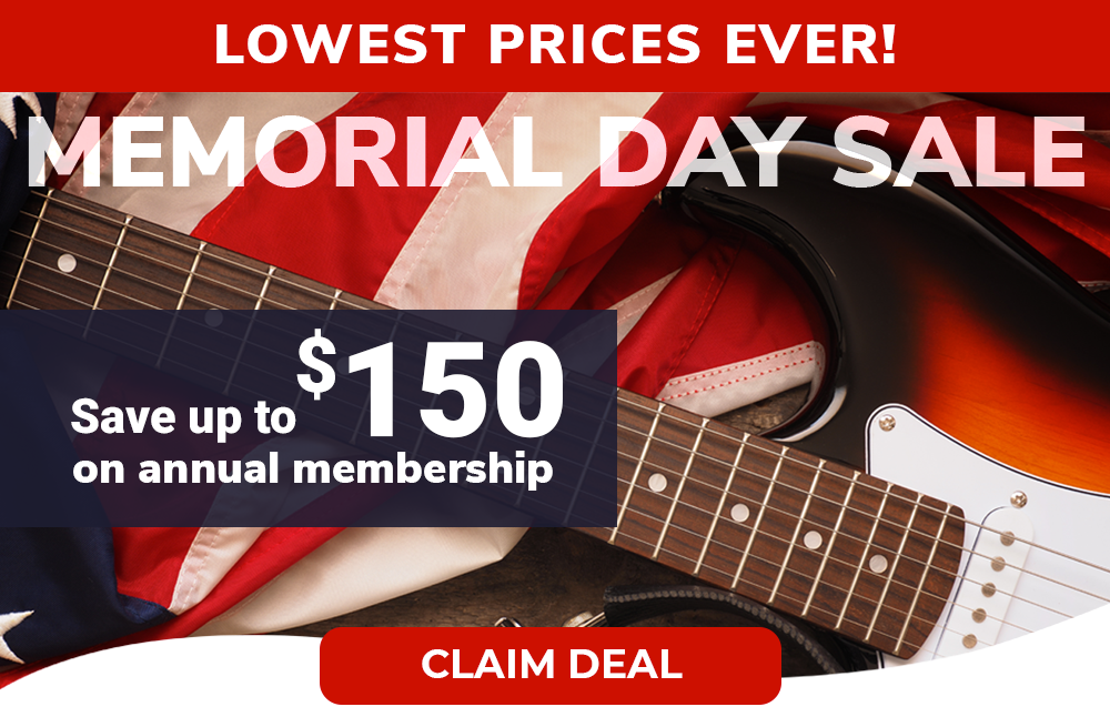 memorial day guitar sale