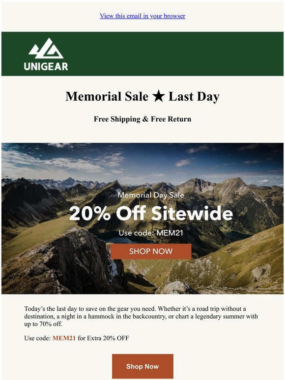 Last Call: Memorial Day Sale Ends Today!