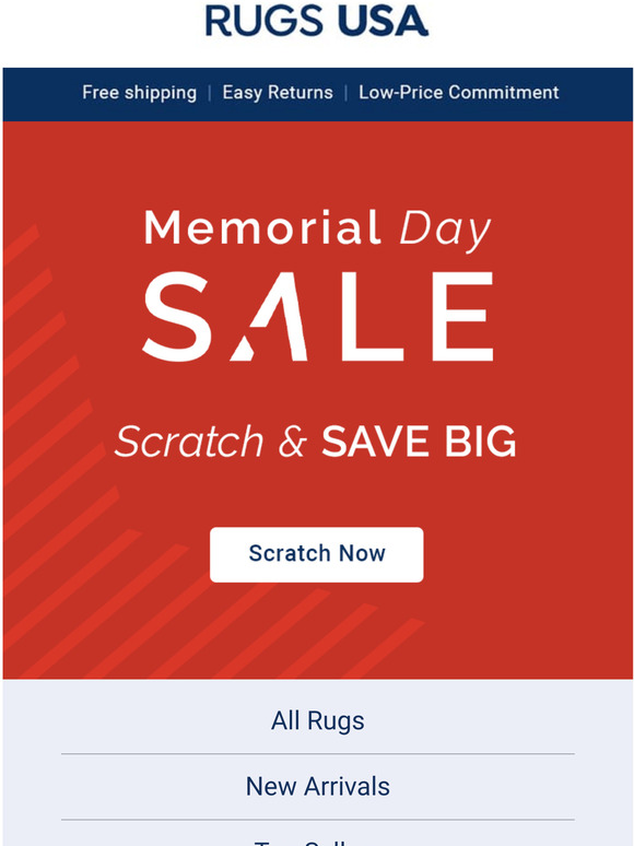 Scratch & SAVE! See Iniside for your Memorial Day Bonus