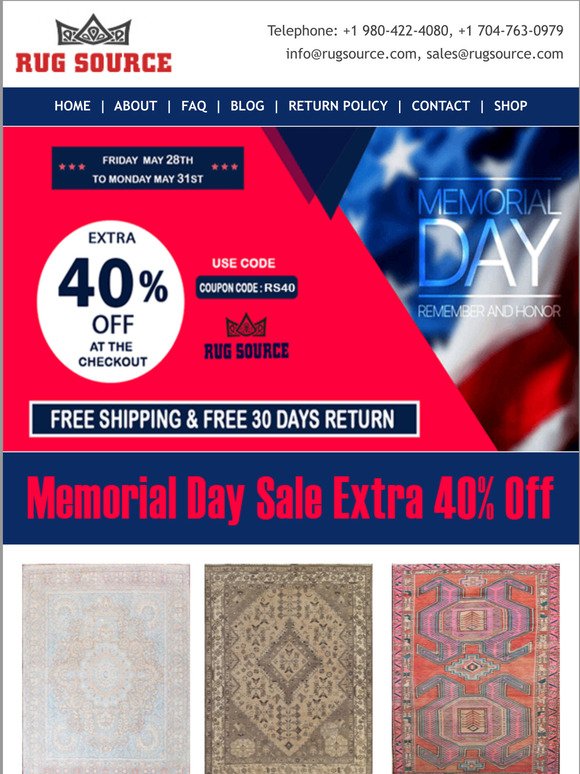 Memorial Day Blowout Sale * ENDS TONIGHT * additional 40% off at checkout with Code RS40- FREE 30 DAYS RETURN