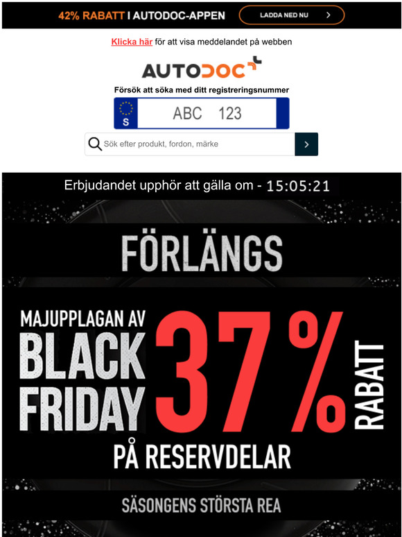 Autodoc Se Lystring Black Friday Rean Frlngs Njut Av Rabatt Milled