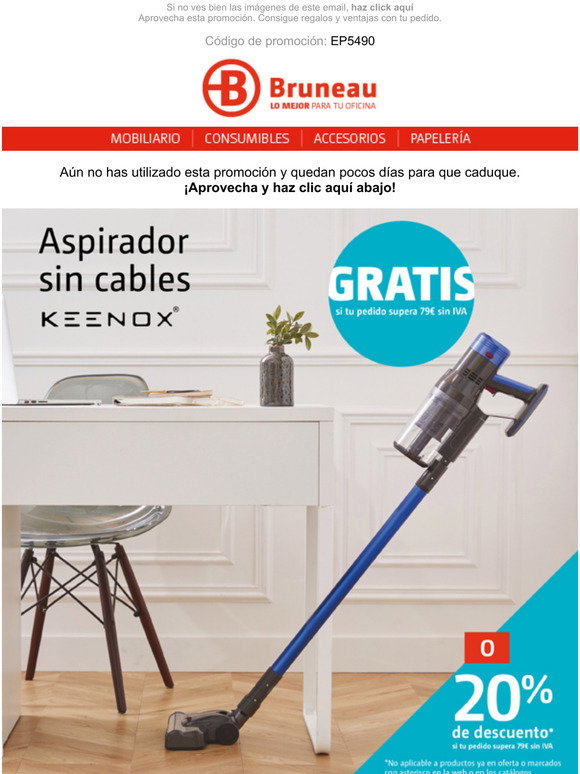 Bruneau.es: LTIMOS DAS: tu regalo Aspirador sin cable te espera! | Milled