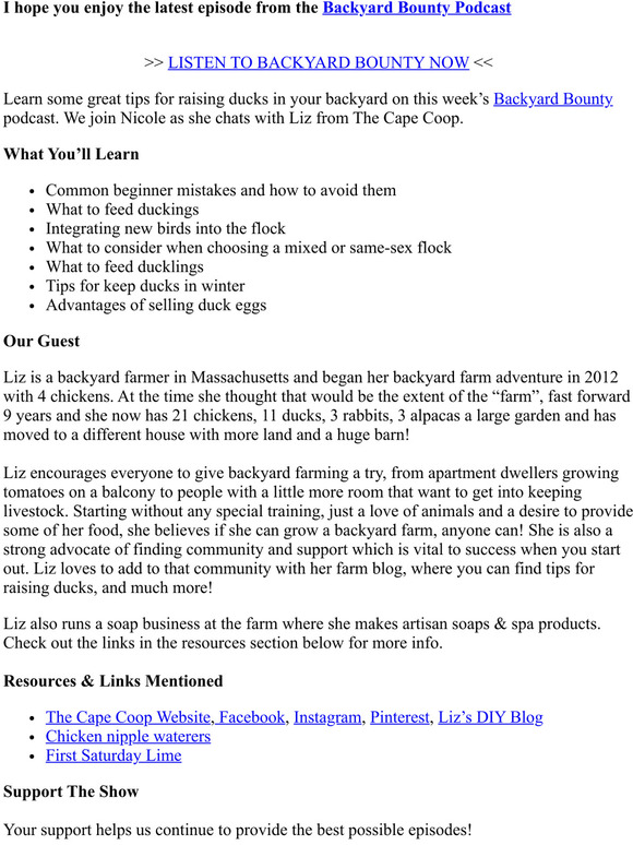 Easy Beginner Tips For Raising Ducks in Your Backyard ft. Liz from The Cape Coop
