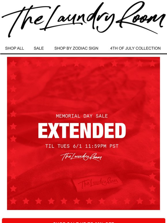 Memorial Day SALE EXTENDED 