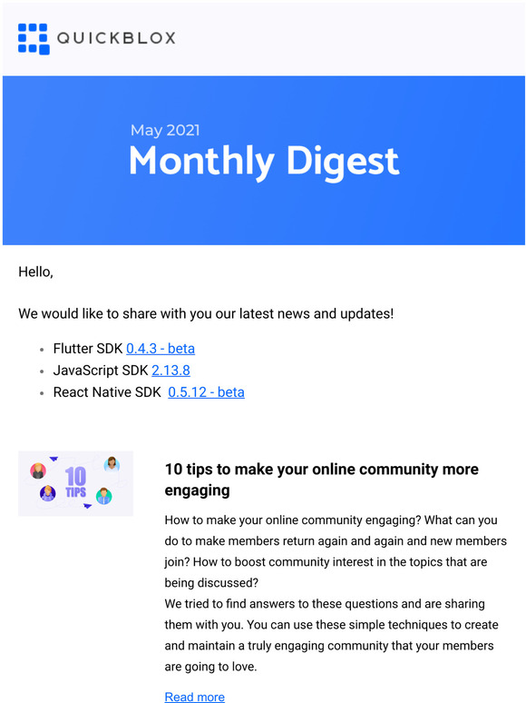 QuickBlox Digest May 2021