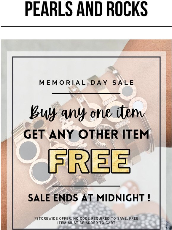 BOGO FREE SALE ENDS AT MIDNIGHT!