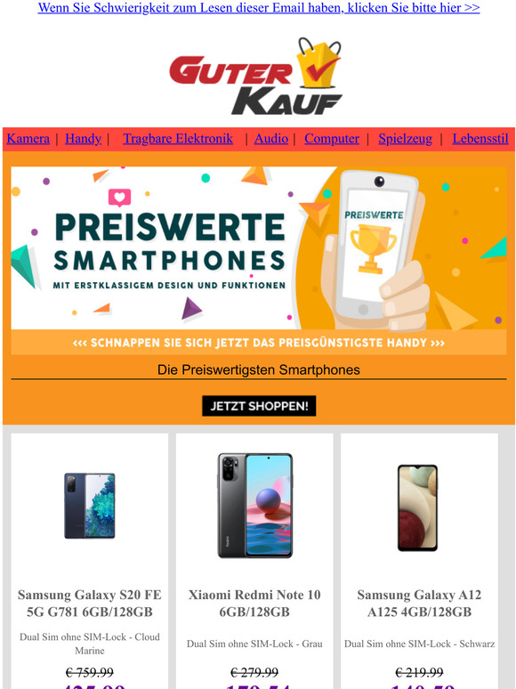 Die Preiswertigsten Smartphones!