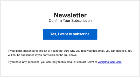Confirm Your Subscription