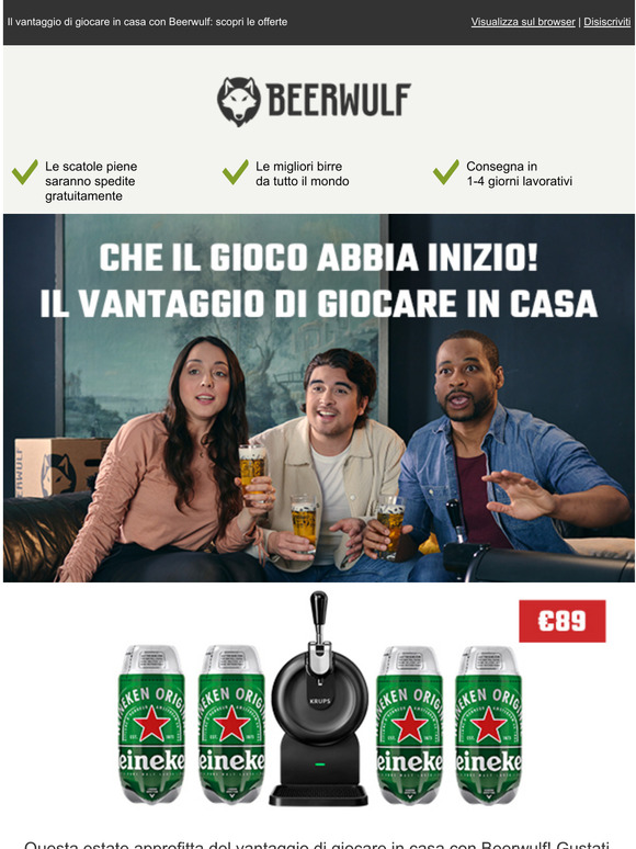 Cosa bevi per il calcio dinizio?