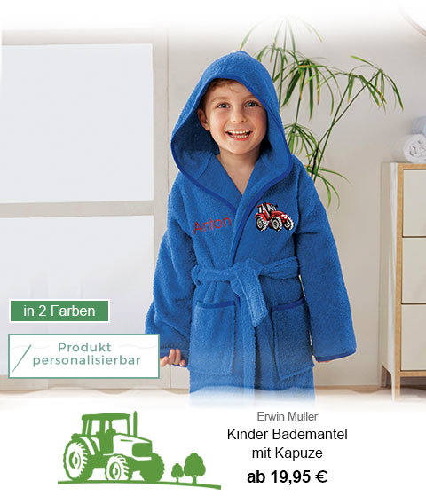 Erwin Müller Kinder Bademantel mit Kapuze! 