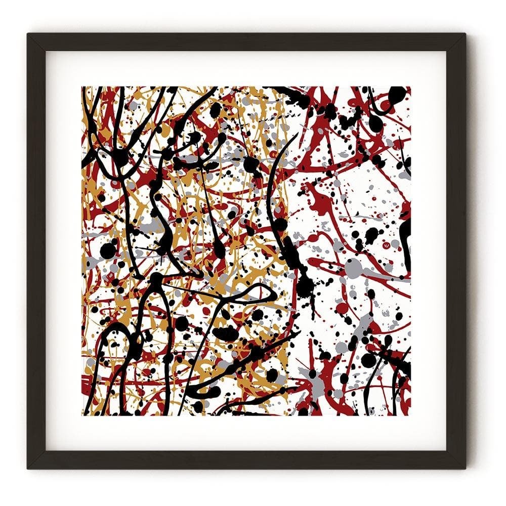 Image of Splatters of Red Abstract Art Print