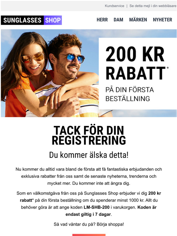 Vlkommen till Sunglasses Shop