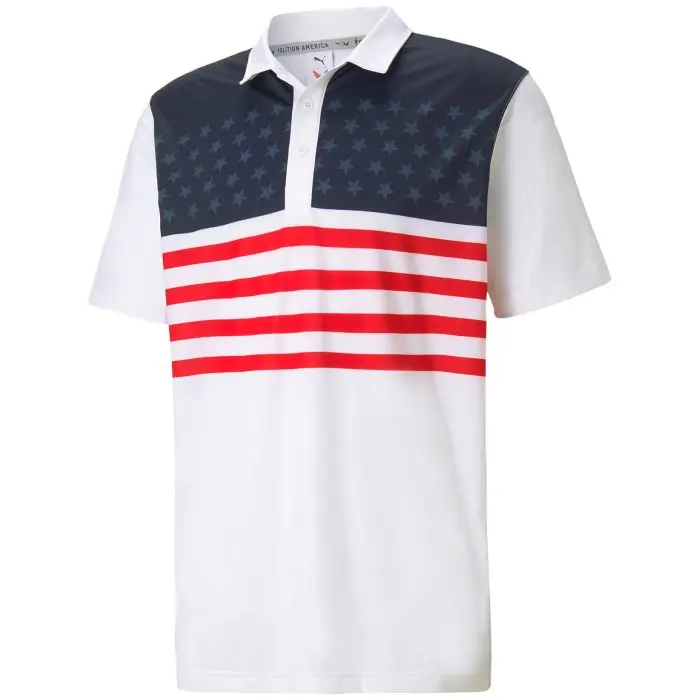 puma american flag golf shirt