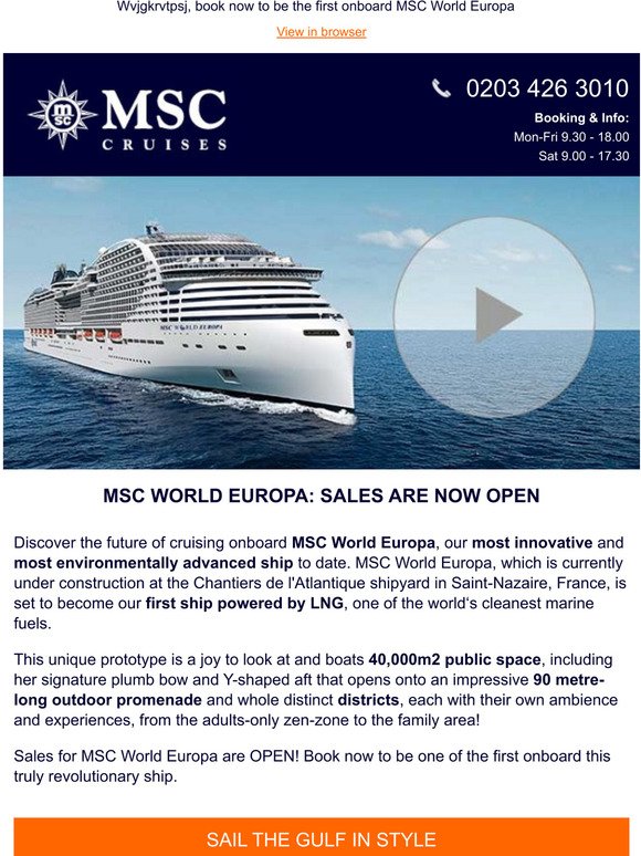 msc cruises uk number