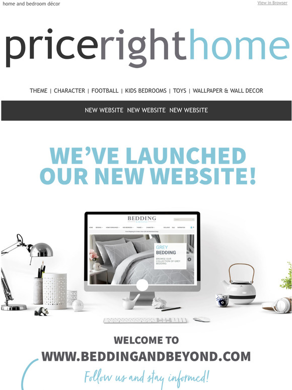 We've launched a new website, welcome to Bedding & Beyond!