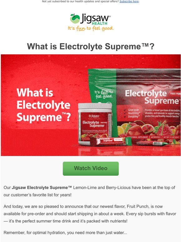 Electrolyte Supreme Fruit Punch is here!
