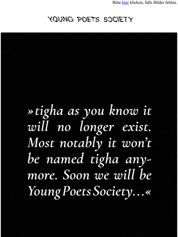 SOON WE WILL BE YOUNG POETS SOCIETY!