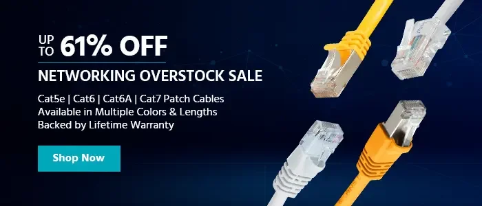 Monoprice.com: Networking Patch Cables Overstock Sale Up to 61% OFF + More  Great Deals on Ethernet Switches  Cable Management | Milled
