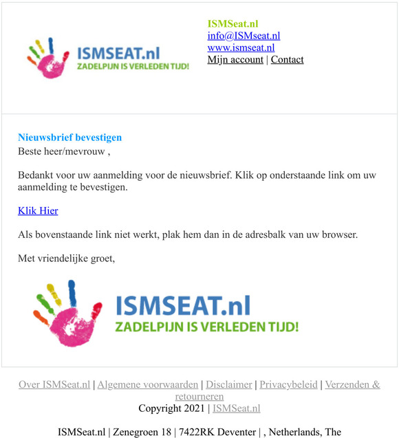 Nieuwsbrief bevestigen