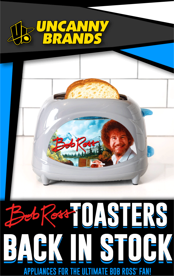  Uncanny Brands Bob Ross 2 Quart Slow Cooker- Happy